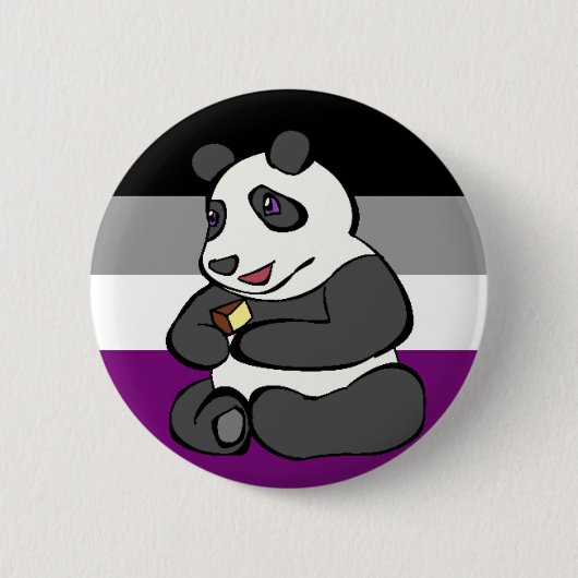 Aseksuele panda-eetlust ronde button 5,7 cm (Voorkant)