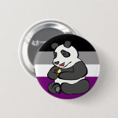 Aseksuele panda-eetlust ronde button 5,7 cm (Voorkant /achterkant)