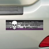 Aseksuele piraten zijn NIET geïnteresseerd in je m Bumpersticker (Op auto)