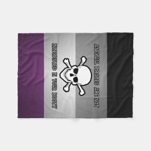 Aseksuele piraten zijn NIET geïnteresseerd in je m Fleece Deken (Voorkant (Horizontaal))