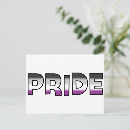 Aseksuele Pride Briefkaart (Staand voorkant)