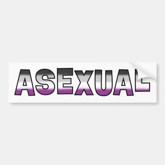 Aseksuele Pride Bumpersticker (Voorkant)