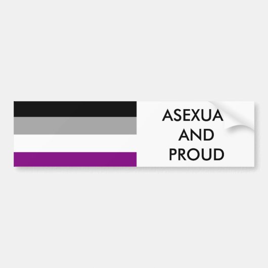 Aseksuele Pride Bumpersticker 1 (Voorkant)
