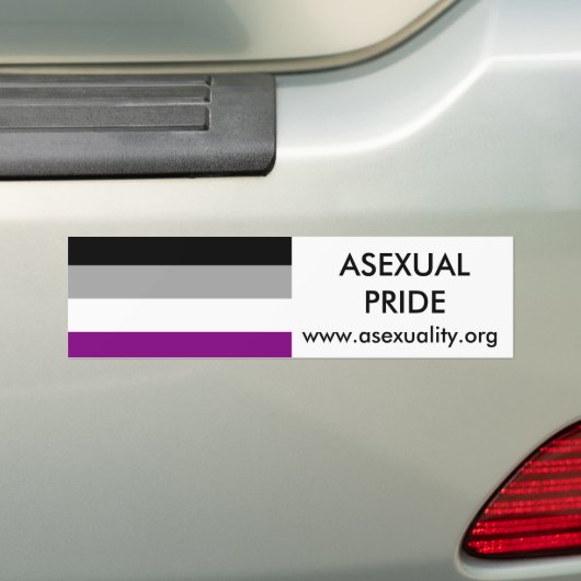 Aseksuele Pride Bumpersticker 2 (Op auto)