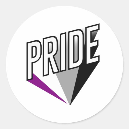 Aseksuele Pride Burst Ronde Sticker (Voorkant)