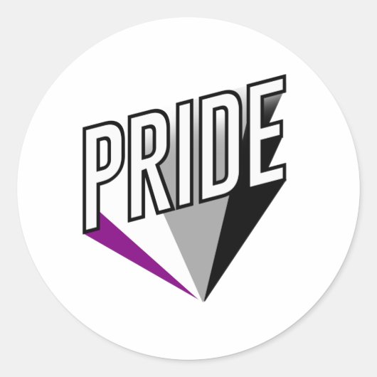 Aseksuele Pride Burst Ronde Sticker (Voorkant)