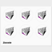 Aseksuele Pride Burst Ronde Sticker (Vel)