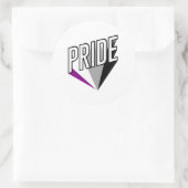 Aseksuele Pride Burst Ronde Sticker (Tas)