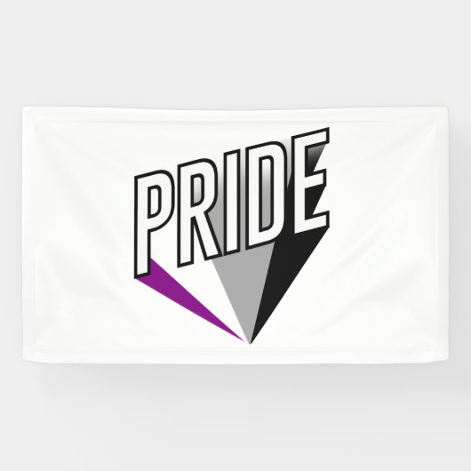 Aseksuele Pride Burst Spandoek (Horizontaal)