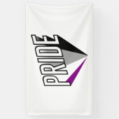 Aseksuele Pride Burst Spandoek (Verticaal)