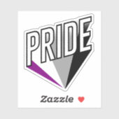 Aseksuele Pride Burst Sticker (Vel)