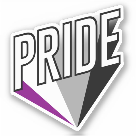 Aseksuele Pride Burst Sticker (Voorkant)