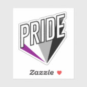 Aseksuele Pride Burst Sticker (Vel)
