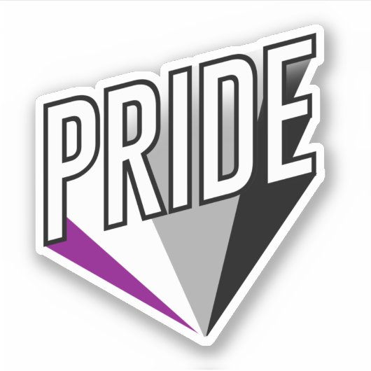 Aseksuele Pride Burst Sticker (Voorkant)