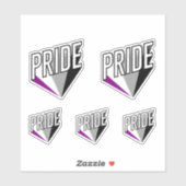 Aseksuele Pride Burst Sticker (Vel)