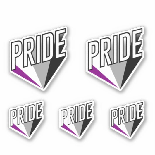 Aseksuele Pride Burst Sticker (Voorkant)