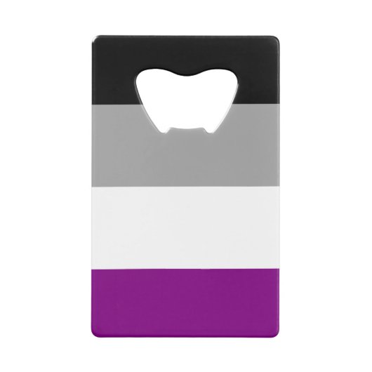 Aseksuele Pride Creditkaart Flessenopener (Voorkant)