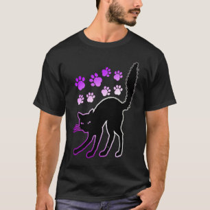 Aseksuele pride Cute Cat Kitten LGBTQ Asexuut Ace T-shirt