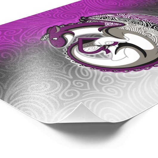 Aseksuele pride dragon afdrukken foto afdruk (Hoek)