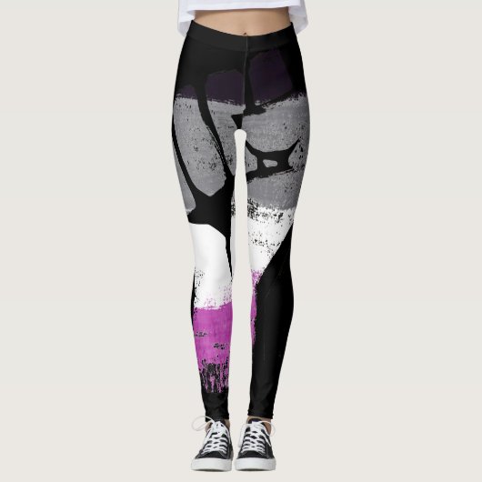 Aseksuele pride Fist Leggings (Voorkant)