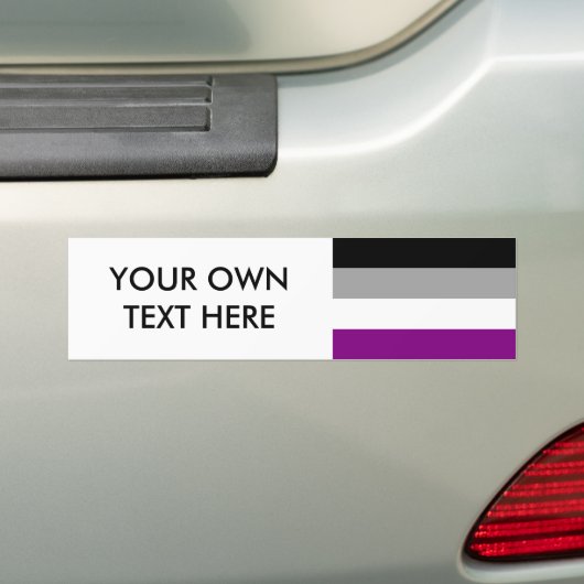 Aseksuele Pride Flag Bumpersticker (Op auto)