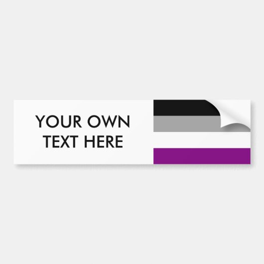 Aseksuele Pride Flag Bumpersticker (Voorkant)