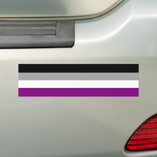 Aseksuele Pride Flag Bumpersticker (Op auto)