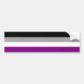 Aseksuele Pride Flag Bumpersticker (Voorkant)