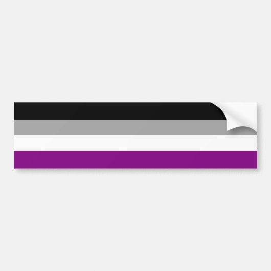 Aseksuele Pride Flag Bumpersticker (Voorkant)