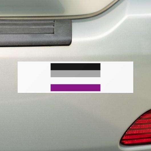 Aseksuele Pride Flag Bumpersticker (Op auto)
