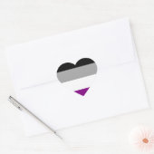 Aseksuele Pride Flag Hart Sticker (Envelop)