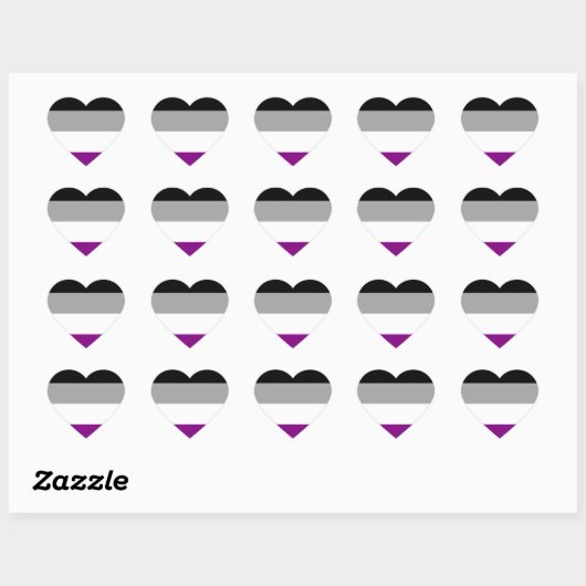 Aseksuele Pride Flag Hart Sticker (Vel)