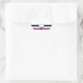 Aseksuele Pride Flag Hart Sticker (Tas)