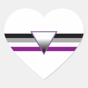 Aseksuele Pride Flag Hart Sticker