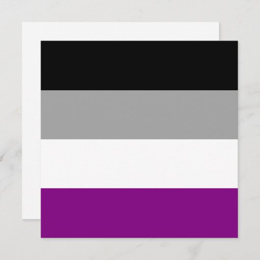 Aseksuele Pride Flag Kaart (Voorkant / Achterkant)