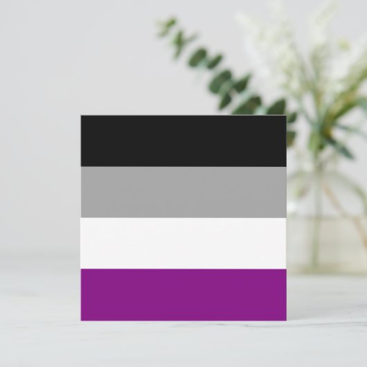 Aseksuele Pride Flag Kaart (Staand voorkant)