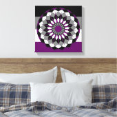 Aseksuele Pride Flag Kleuren Mandala LGBT Canvas Afdruk (Insitu (Slaapkamer))