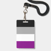 Aseksuele pride Flag LGBTQ Badge (Voorzijde met lanyard)