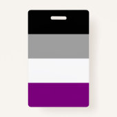 Aseksuele pride Flag LGBTQ Badge (Voorkant)