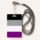 Aseksuele pride Flag LGBTQ Badge (Voorkant met draagriem)