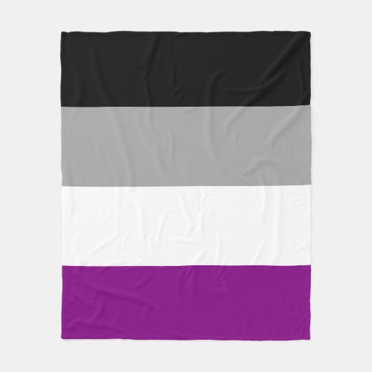 Aseksuele pride Flag LGBTQ Fleece Deken (Voorkant)