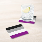 Aseksuele pride Flag LGBTQ Kartonnen Onderzetters (Insitu)