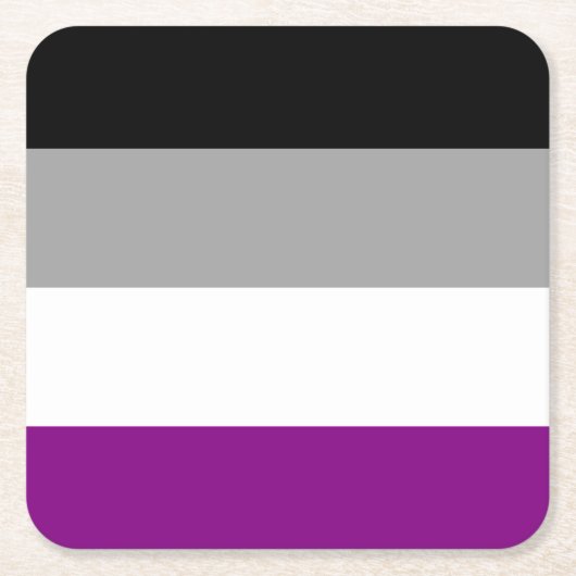 Aseksuele pride Flag LGBTQ Kartonnen Onderzetters (Voorkant)