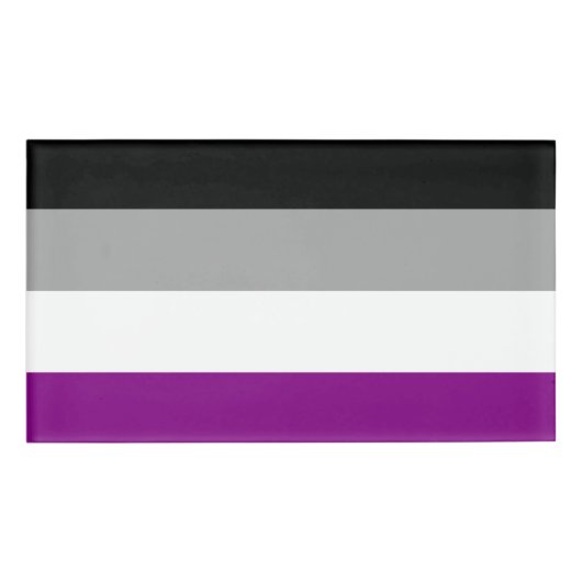Aseksuele pride Flag LGBTQ Naambadge (Voorkant)