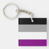 Aseksuele pride Flag LGBTQ Sleutelhanger (voorkant)