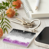 Aseksuele Pride Flag LGBTQIA Niet-seksueel Abstrac Sleutelhanger (Voorkant Rechts)