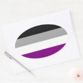 Aseksuele Pride Flag Ovale Sticker (Envelop)