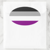 Aseksuele Pride Flag Ovale Sticker (Tas)