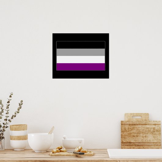 Aseksuele Pride Flag Poster (Keuken)