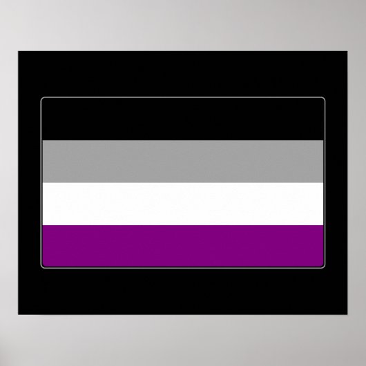 Aseksuele Pride Flag Poster (Voorkant)